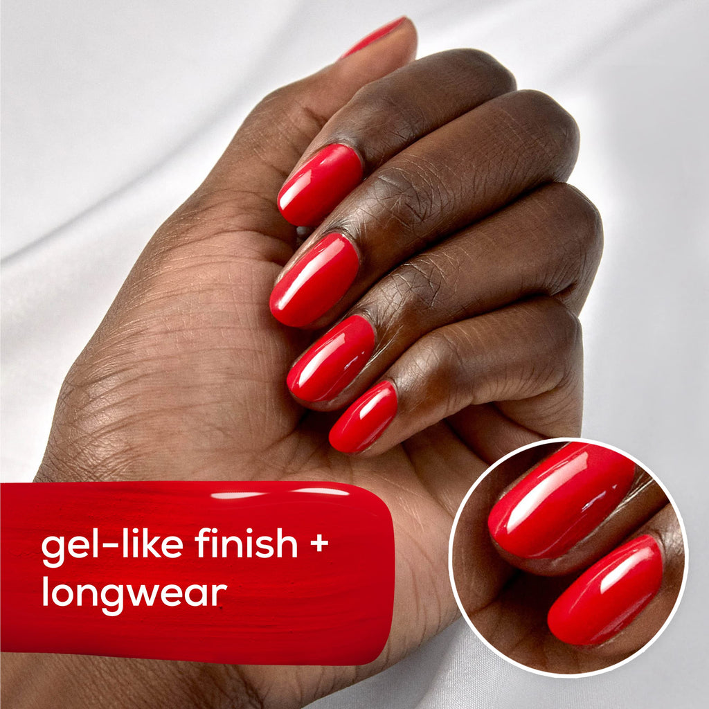 Essie Gel Couture Longwear Nail Polish + Top Coat Kit – Scarlet Red, 0.46 oz Each