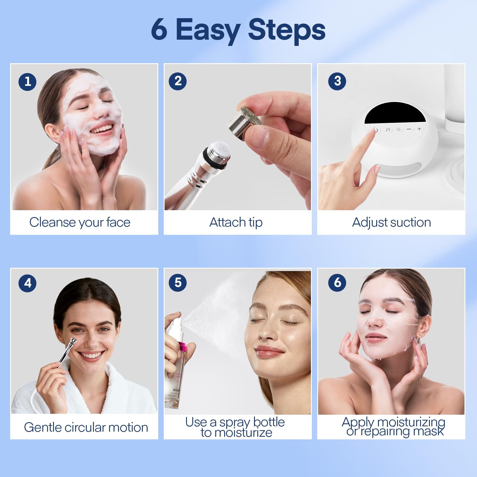 TopDirect Mini Microdermabrasion Machine – Portable Diamond Dermabrasion with Adjustable Suction