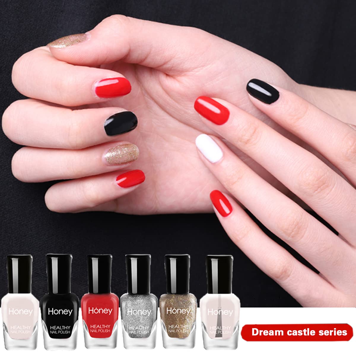Tophany Non Toxic Water-Based Nail Polish Set – 12×5ml, Peel-Off, Fast Dry