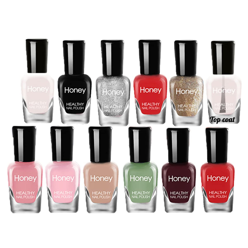 Tophany Non Toxic Water-Based Nail Polish Set – 12×5ml, Peel-Off, Fast Dry