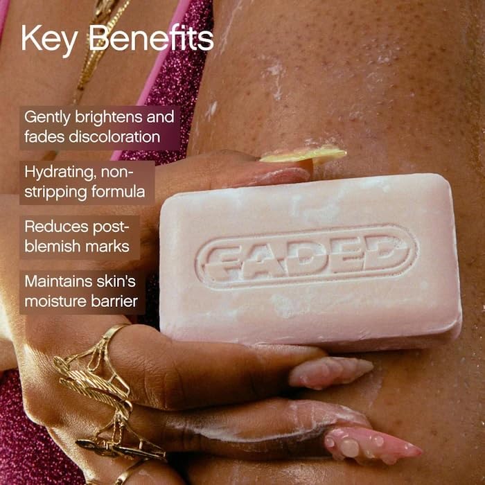 Topicals Faded Cleansing Bar for Face & Body – Kojic Acid, Vitamin C & Lactic Acid (2 Pack)