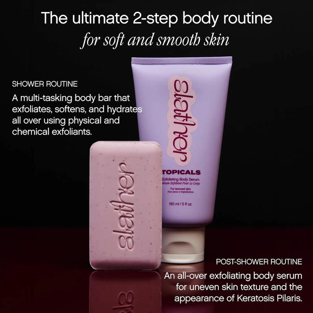 Topicals Slather Exfoliating & Smoothing Bar (2 Pack) – Retinol Body Bar for KP & Dry Skin – Lavender Scent