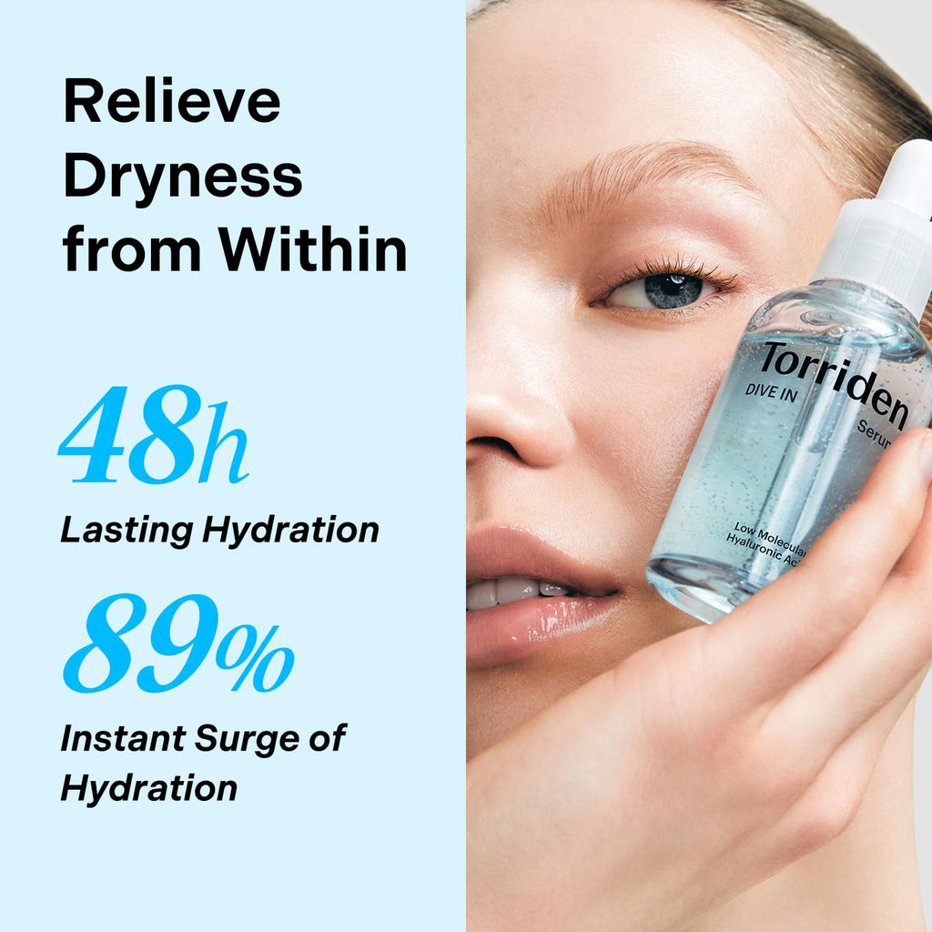 Torriden DIVE IN Hyaluronic Acid Serum 50ml x 2 | Deep Hydration & Glow