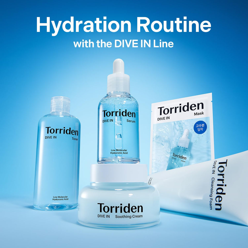 Torriden DIVE IN Serum 1.69 oz + Refill | Deep Hydration for Glow Skin | 5D Hyaluronic Acid, Panthenol, Allantoin | Korean Facial Serum