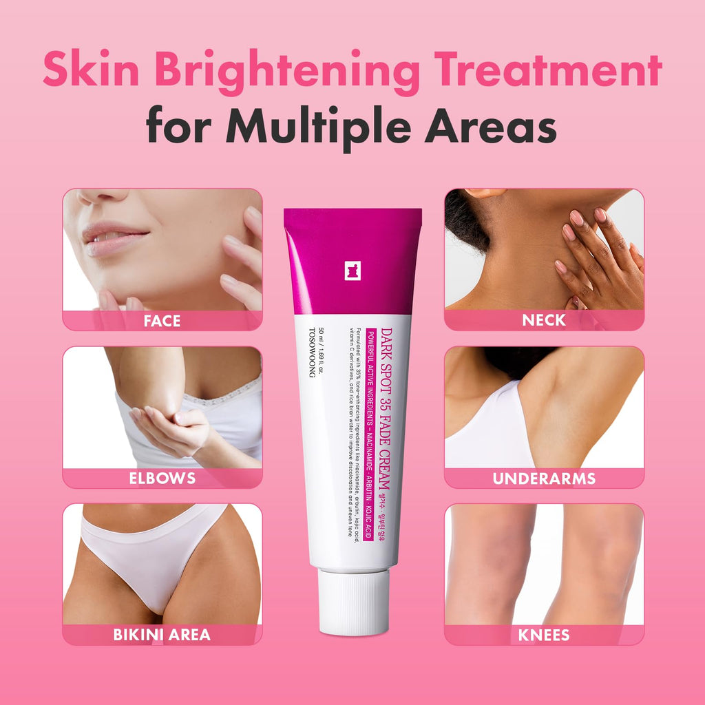 TOSOWOONG Dark Spot 35 Fade Cream | Arbutin, Kojic Acid, Niacinamide - Korean Skincare 50ml
