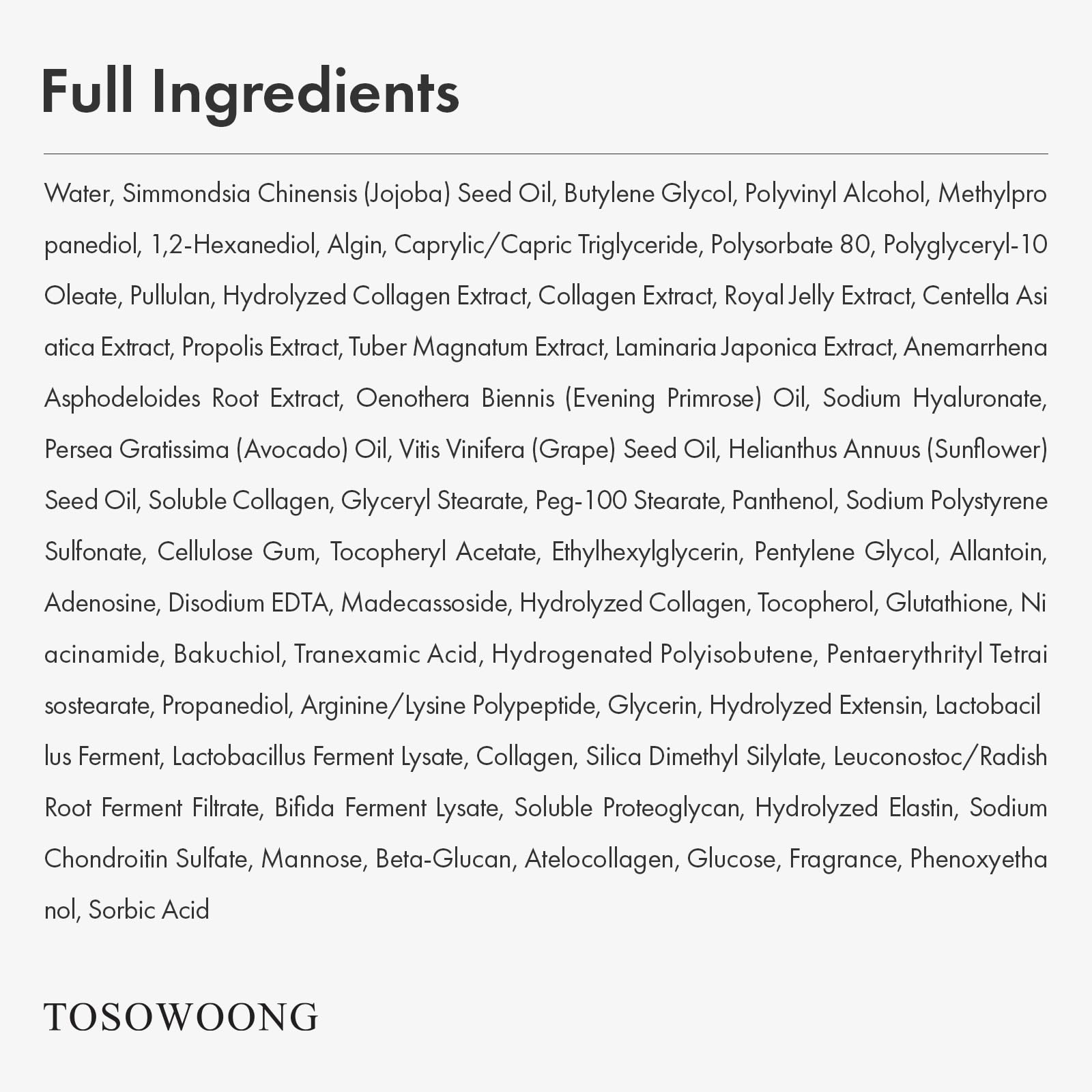 TOSOWOONG Real Collagen Fit Peel-Off Mask – Hydration, Glow, 2-Pack