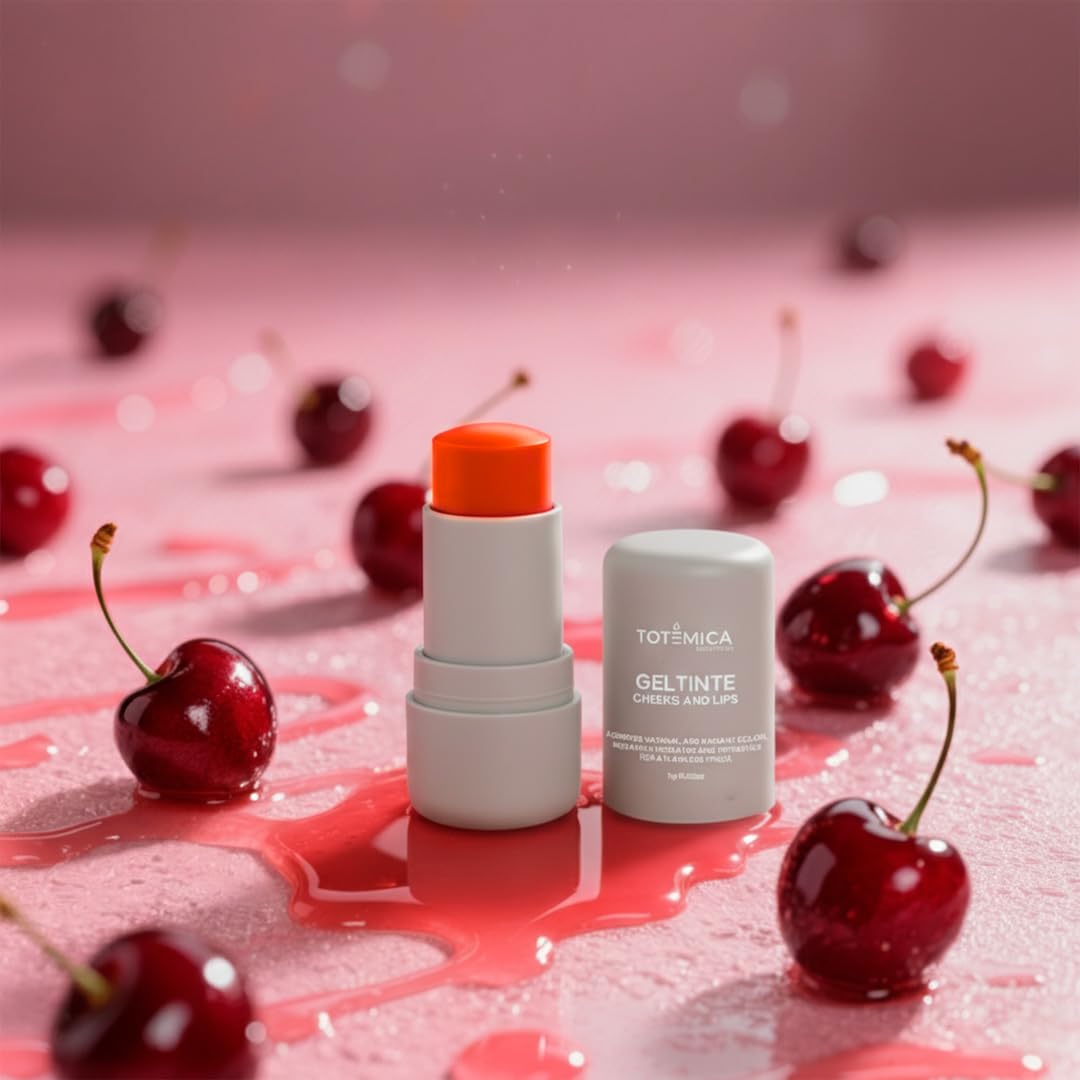 TOTEMICA Cooling Water Jelly Tint by Ana Patricia – Dewy Lip & Cheek Tint in Light Red (0.19 oz)