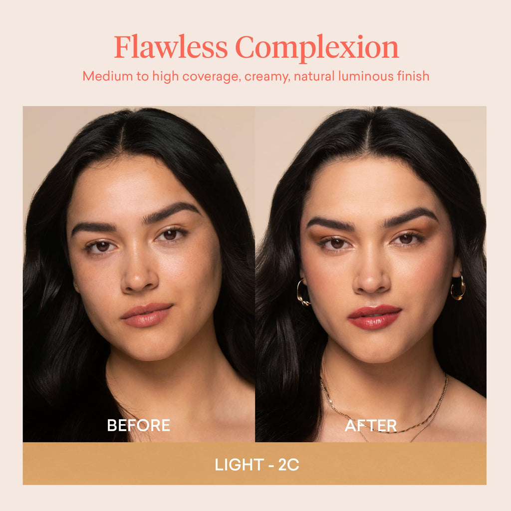 Toty Lumina CC Cream SPF 50+ – 100% Mineral Color Correcting Foundation in Peachy Beige (Medium Coverage)