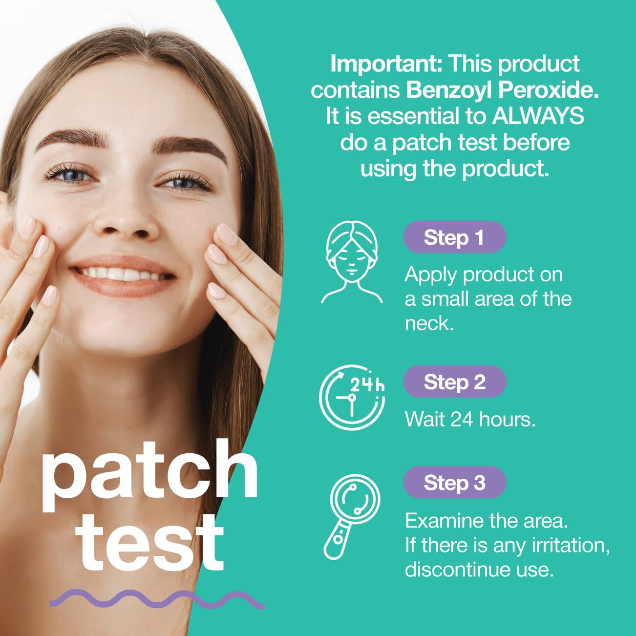 Touch Benzoyl Peroxide 2.5% Gel Cream for Acne – Lightweight, Non-Drying, 8 oz