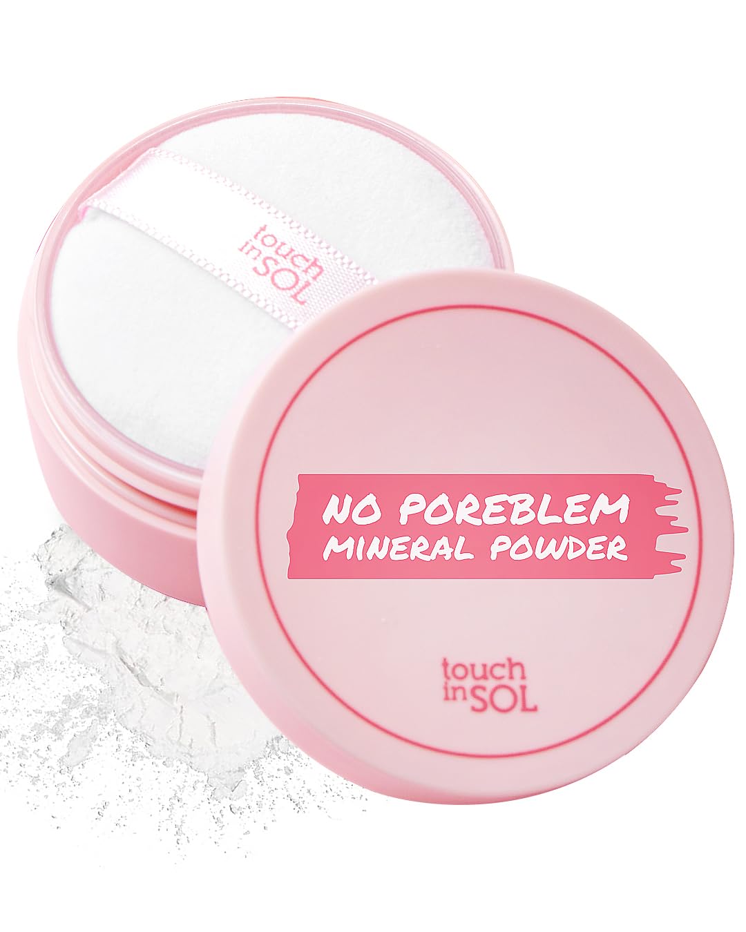Touch in Sol No Poreblem Mineral Powder – Oil-Control Setting Powder for Oily Skin, Translucent Blurring Finish (0.17 oz)