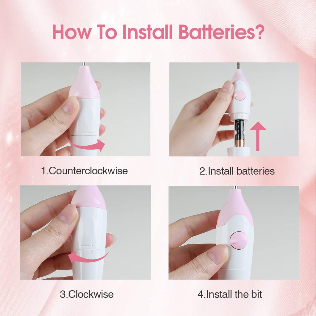 TOUCHBeauty Electric Nail File Drill with UV Stand and 5 Bits – Home Manicure Kit