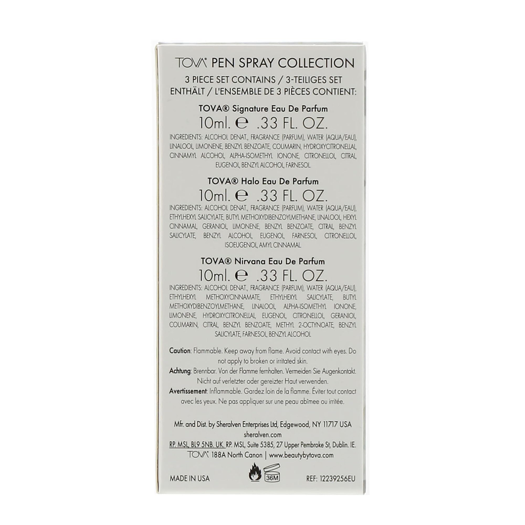 Tova Pen Spray Collection: Signature, Halo & Nirvana — 0.33 oz Set