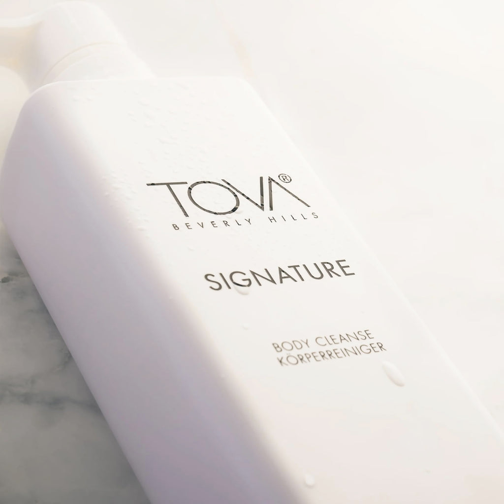 Tova Signature Body Cleanse with Pump – Moisturizing Floral Shower Gel (Cornflower & Sea Fennel) | USA-Made & Cruelty-Free | 16.9 oz