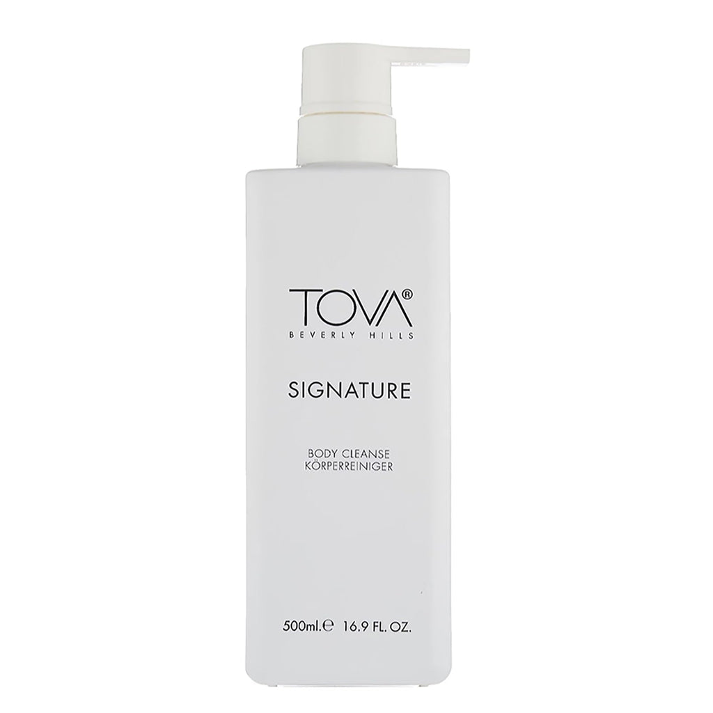 Tova Signature Body Cleanse with Pump – Moisturizing Floral Shower Gel (Cornflower & Sea Fennel) | USA-Made & Cruelty-Free | 16.9 oz