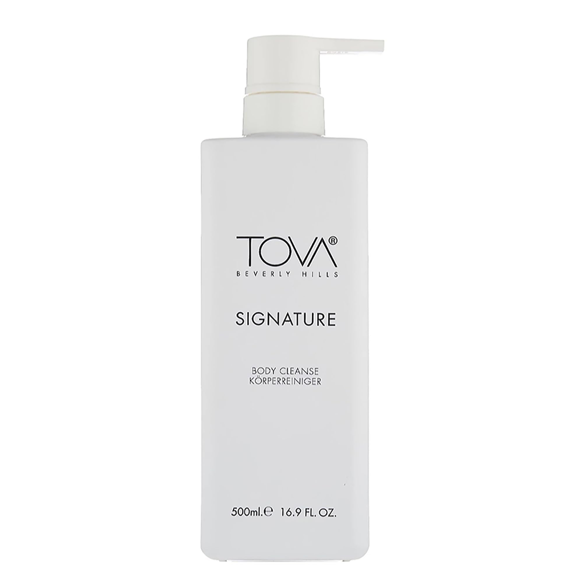 Tova Signature Body Cleanse with Pump – Moisturizing Floral Shower Gel (Cornflower & Sea Fennel) | USA-Made & Cruelty-Free | 16.9 oz