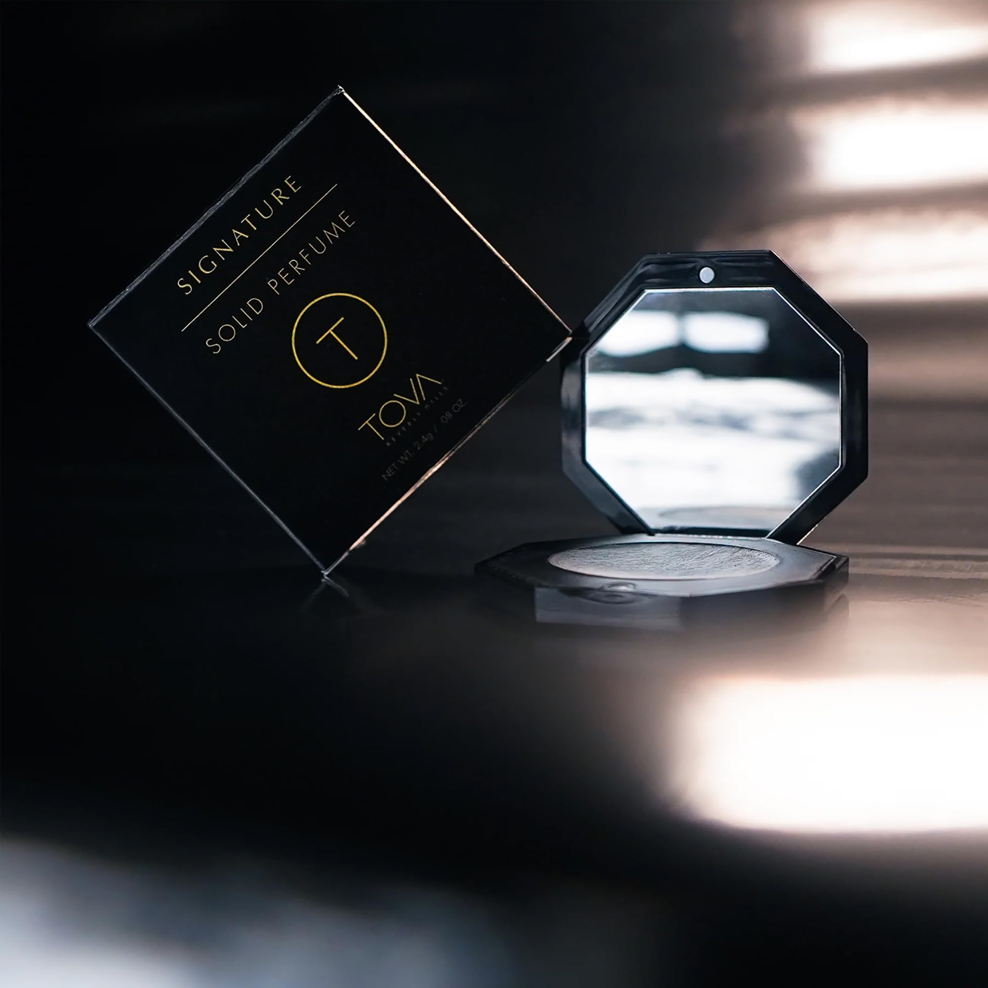 Tova Signature Solid Perfume Compact – Fresh Bergamot Jasmine Musk | USA-Made & Cruelty-Free | 2.4 g