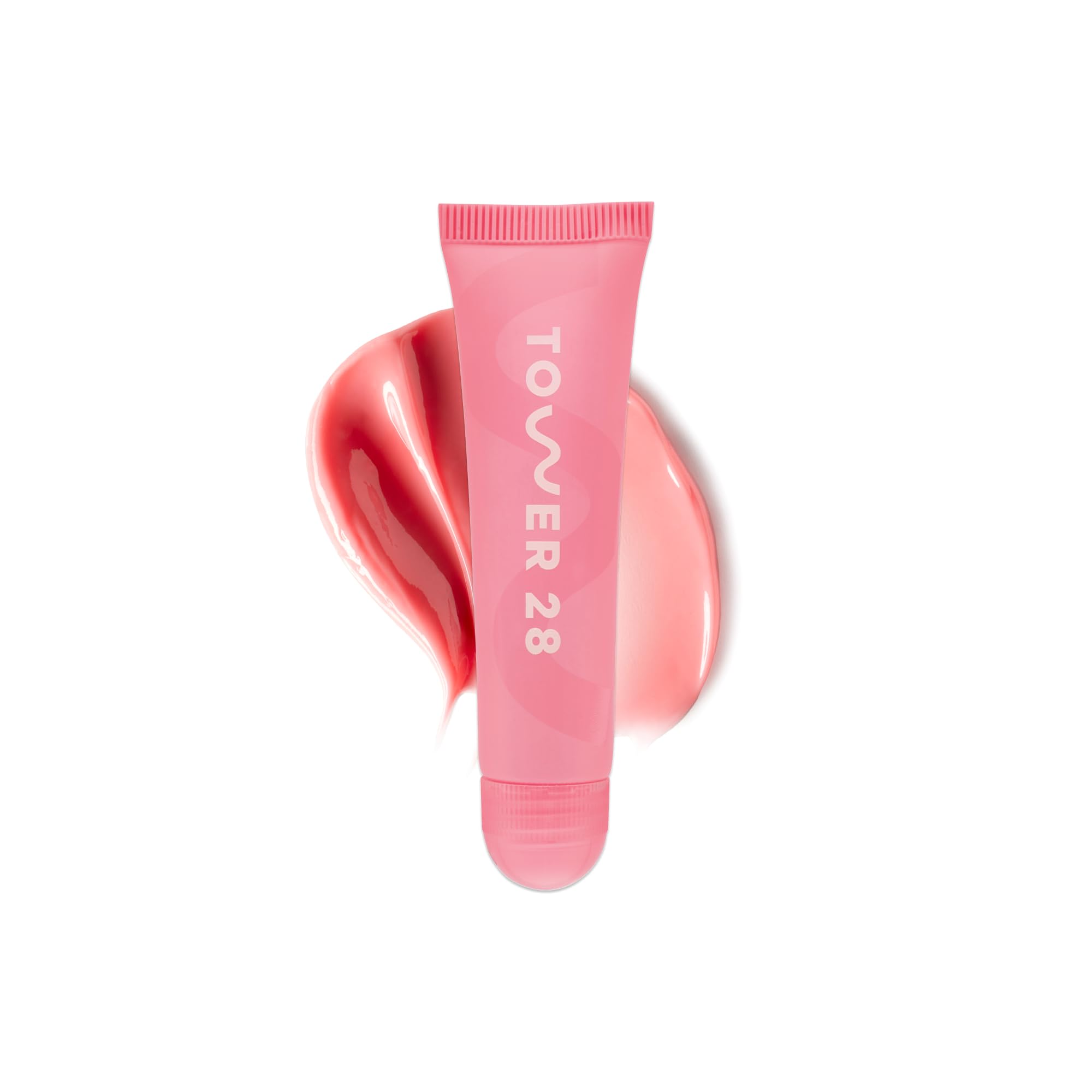 Tower 28 LipSoftie Tinted Lip Balm Treatment – Hydrating Glossy Balm & Overnight Mask (Watermelon Kiwi, 0.38 oz)
