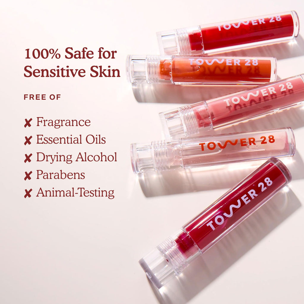 Tower 28 ShineOn Lip Jelly – Hydrating Milky Gloss for Sensitive Lips | Rosy Brown Cashew (0.13)