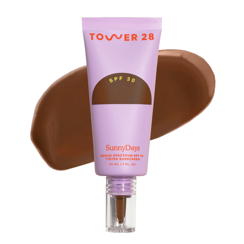 Tower 28 SunnyDays SPF 30 Tinted Moisturizer — 2-in-1 Mineral Sunscreen & Foundation (Deep/Neutral 60) – 1 oz