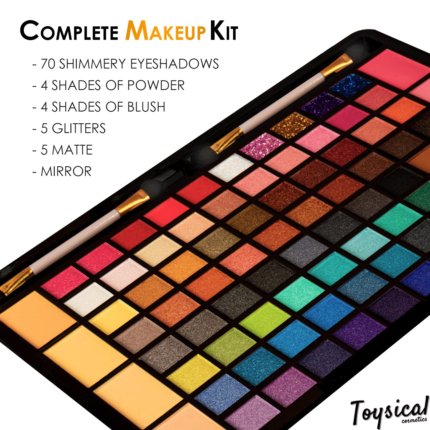 Toysical All In One Leather Case Makeup Kit – 88-Color Eyeshadow Palette