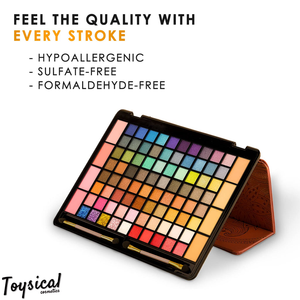 Toysical All In One Leather Case Makeup Kit – 88-Color Eyeshadow Palette