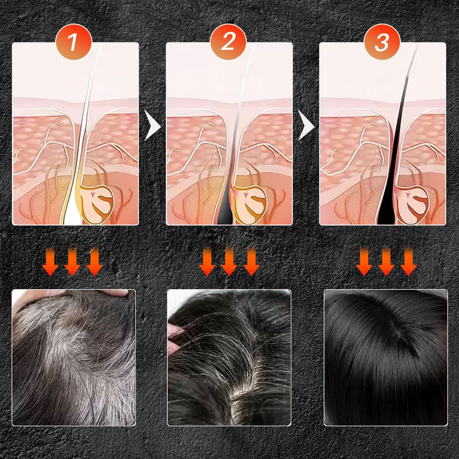 TPTAL Gray Hair Reverse Bar – Natural Darkening Shampoo for Gray Hair & Beard