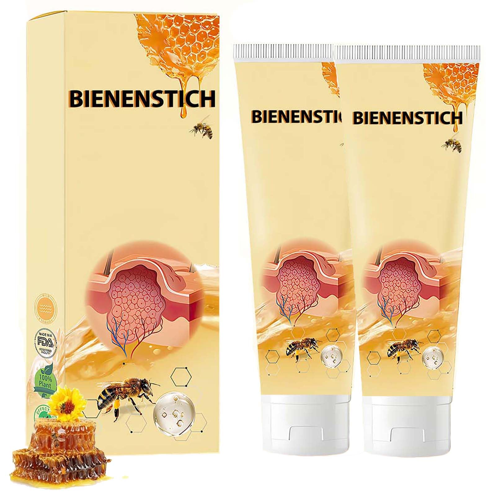 Traboto Bee Venom Cream (2 Pcs) – Professional Skin Care for Neck, Back, Hands, Feet