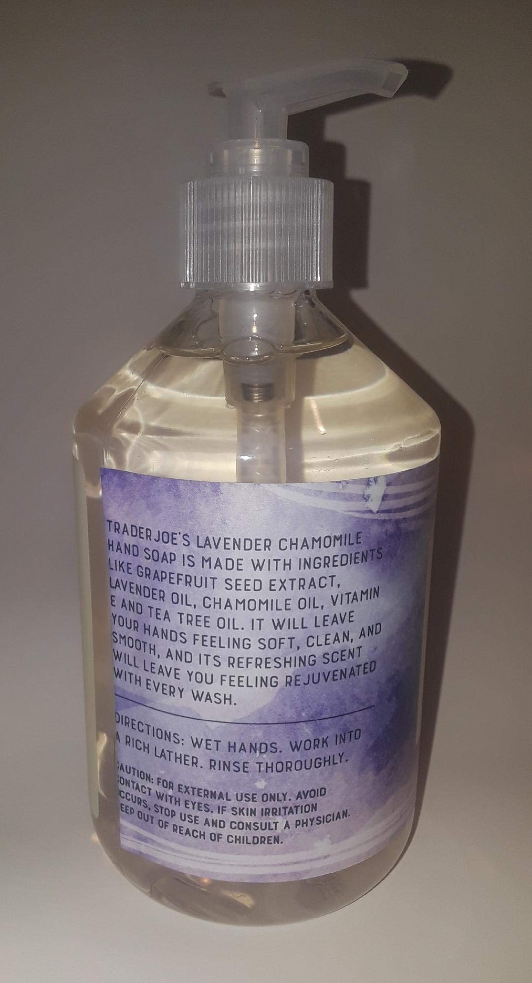 Trader Joe's Lavender Chamomile Hand Soap - Soft Hands, Fresh Scent