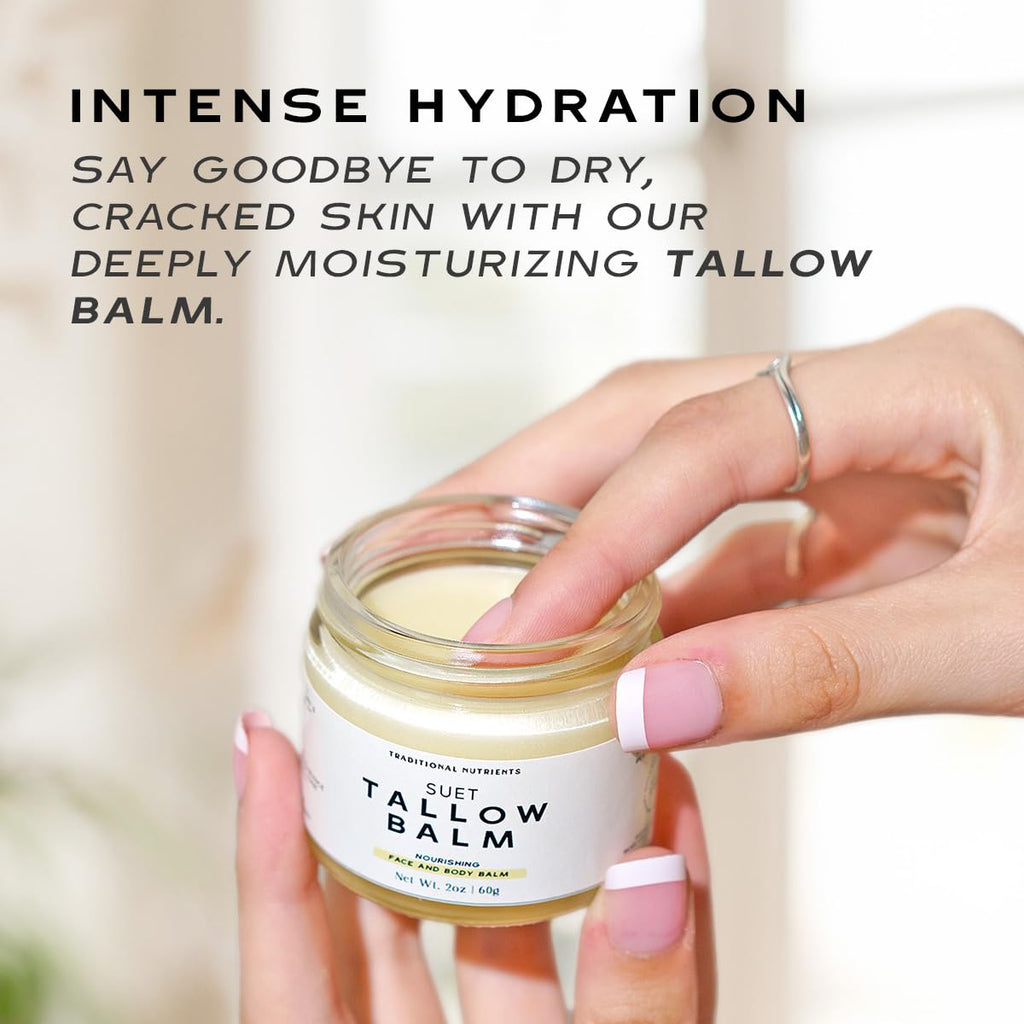TRADITIONAL NUTRIENTS Tallow Balm – Vanilla Bean, Honey & Beeswax, Grass-Fed Suet Tallow