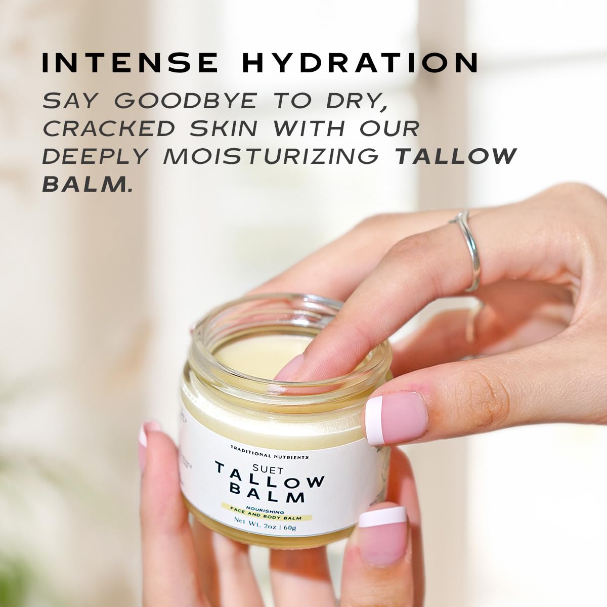 TRADITIONAL NUTRIENTS Tallow Balm – Vanilla Bean, Honey & Beeswax, Grass-Fed Suet Tallow