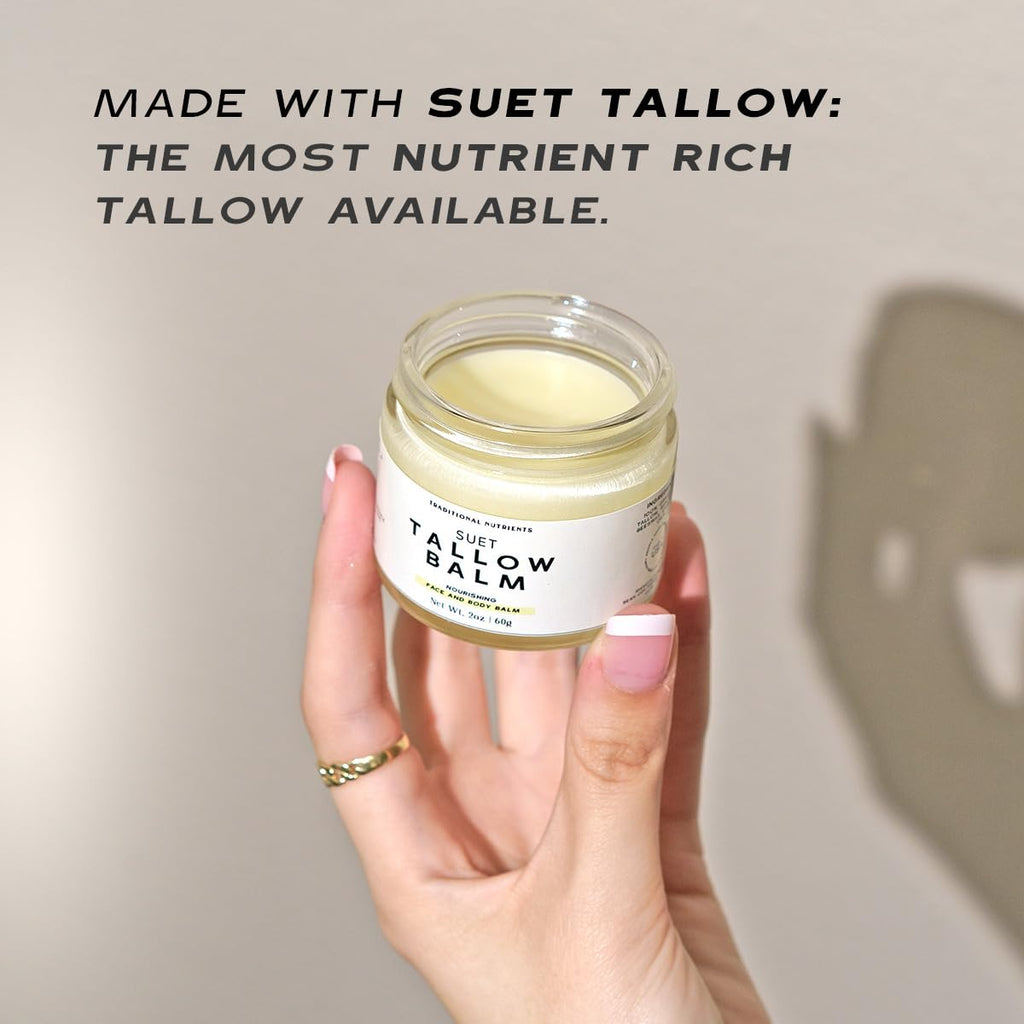 TRADITIONAL NUTRIENTS Tallow Balm – Vanilla Bean, Honey & Beeswax, Grass-Fed Suet Tallow