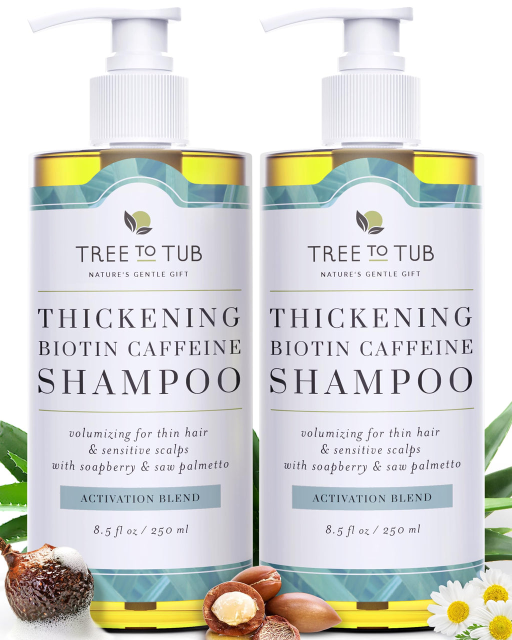 Tree to Tub Biotin Fine Hair Thickening Shampoo – Volumizing Argan Oil Shampoo