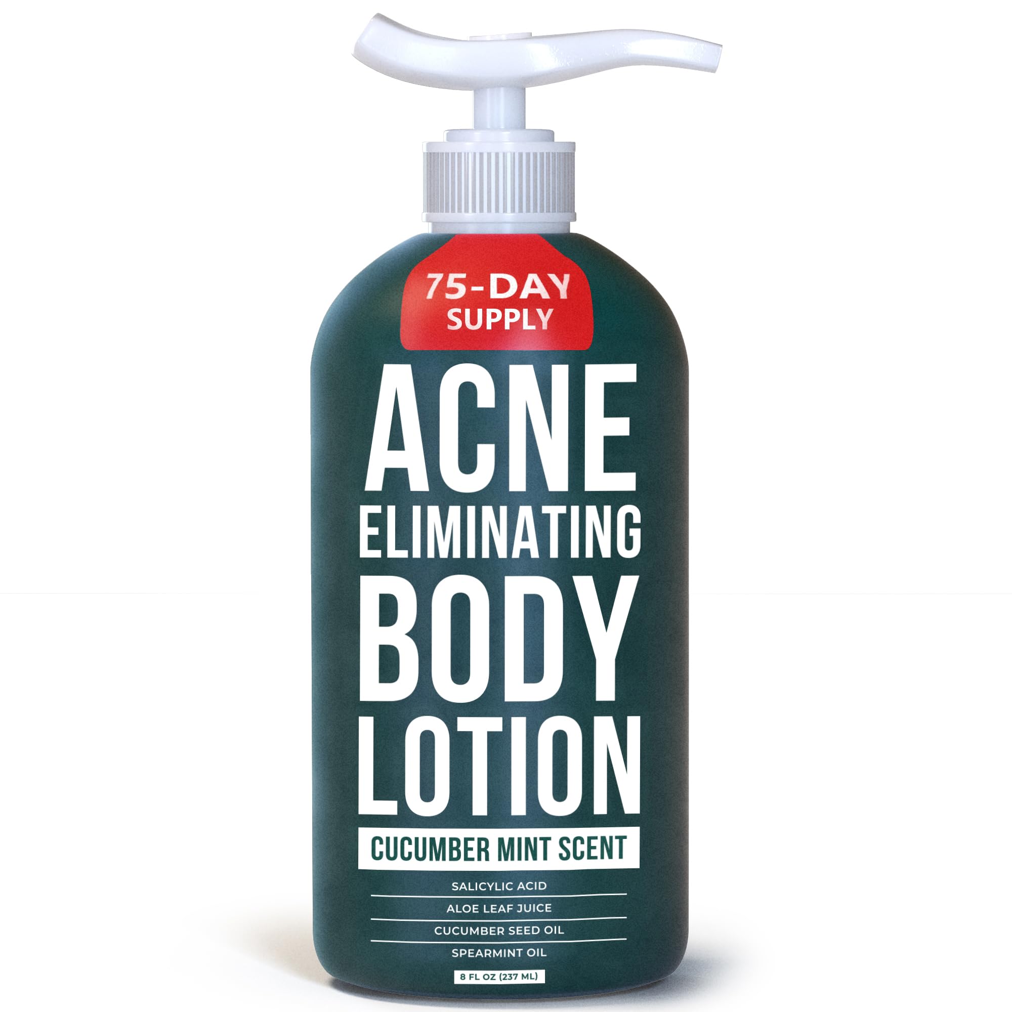 TreeActiv Acne Eliminating Body Lotion 8 oz | Clears Body, Back, Butt & Shoulders | Cucumber Mint