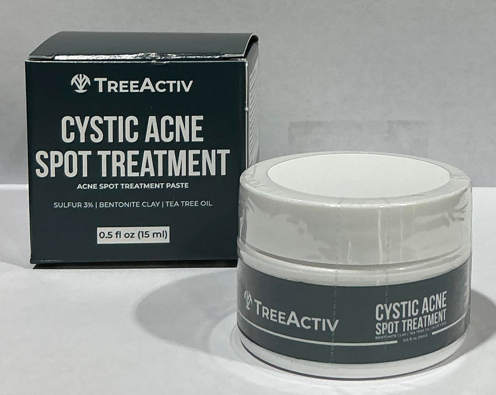 TreeActiv Cystic Acne Spot Treatment — Overnight Sulfur & Bentonite Clay (2-Pack)