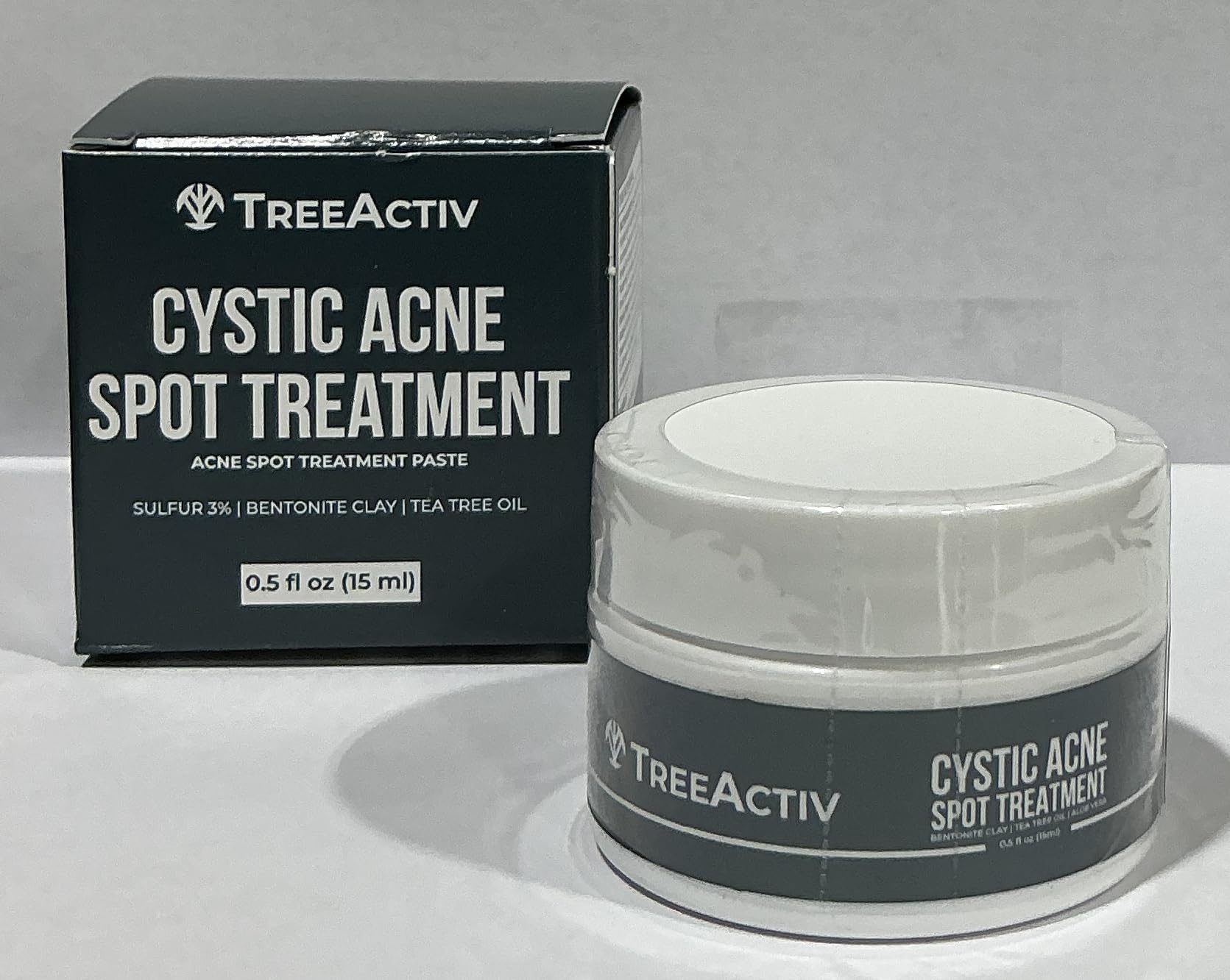 TreeActiv Cystic Acne Spot Treatment — Overnight Sulfur & Bentonite Clay (2-Pack)