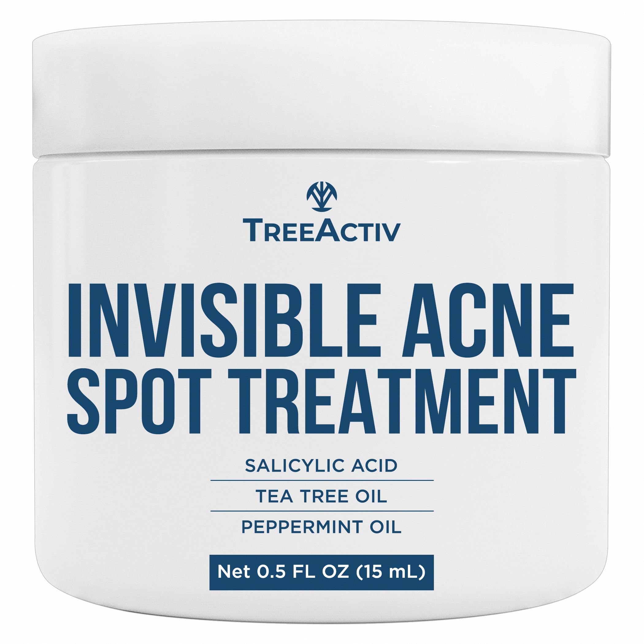 TreeActiv Invisible Acne Spot Cream – Salicylic Acid & Tea Tree Oil, Clear-Drying Spot Care