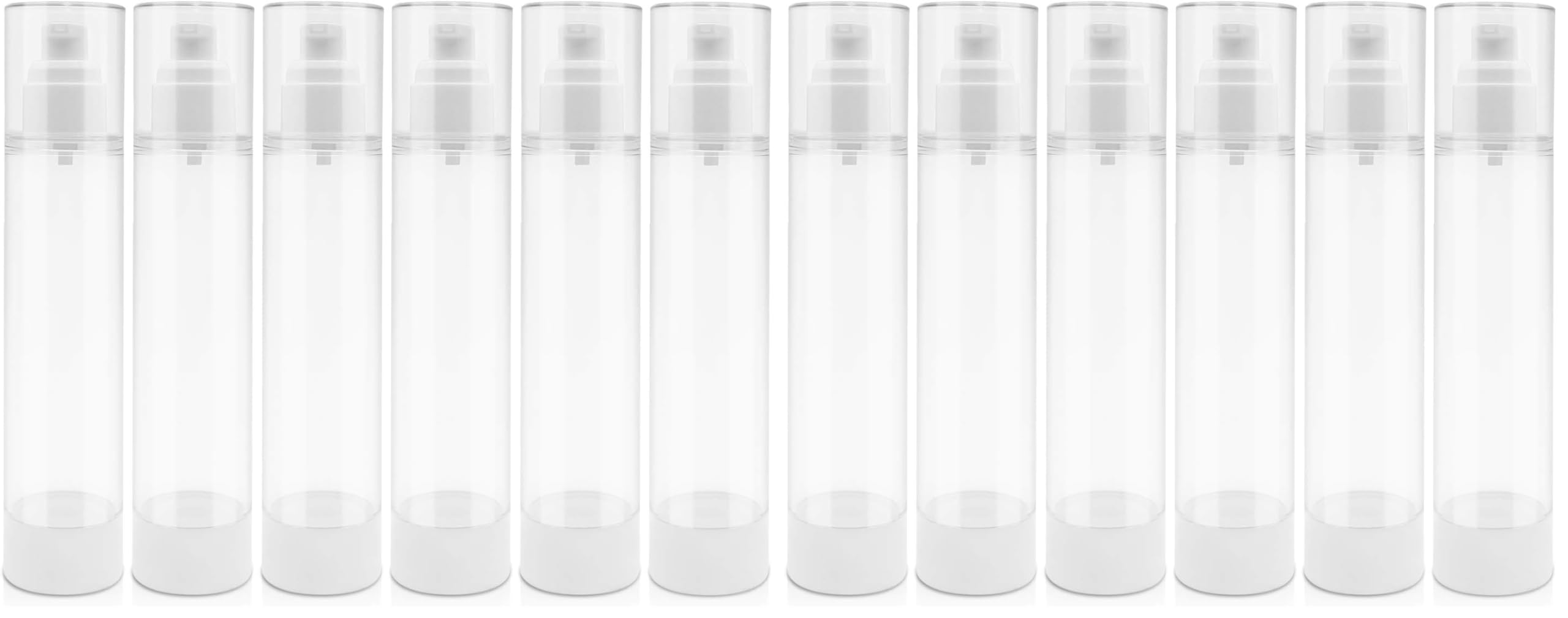 TRENDBOX 120ml Airless Vacuum Pump Travel Bottles – 12 Pack