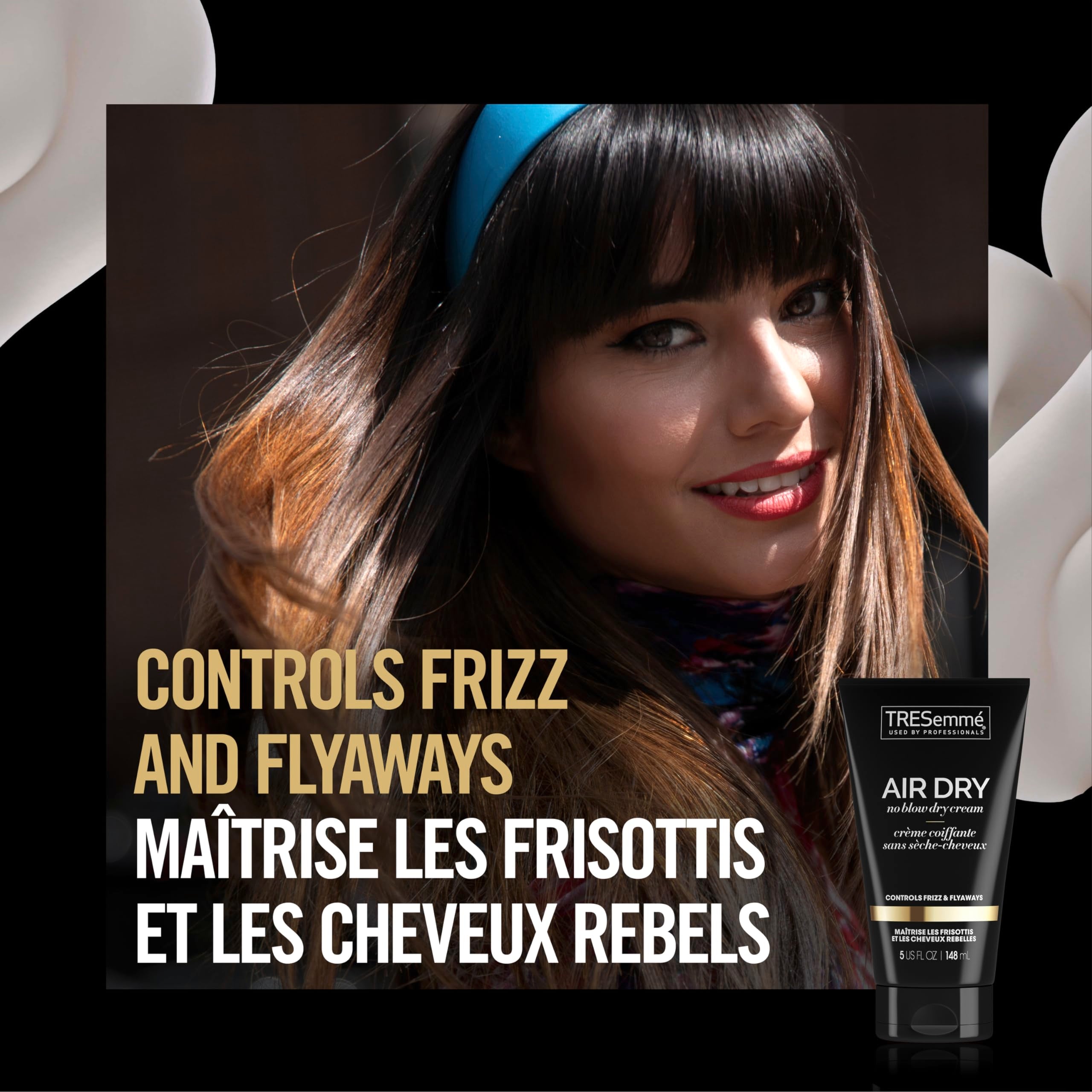 TRESemmé Air Dry Smoothing Cream – Hydrating Frizz Control for Natural, No-Heat Styling (5 oz)