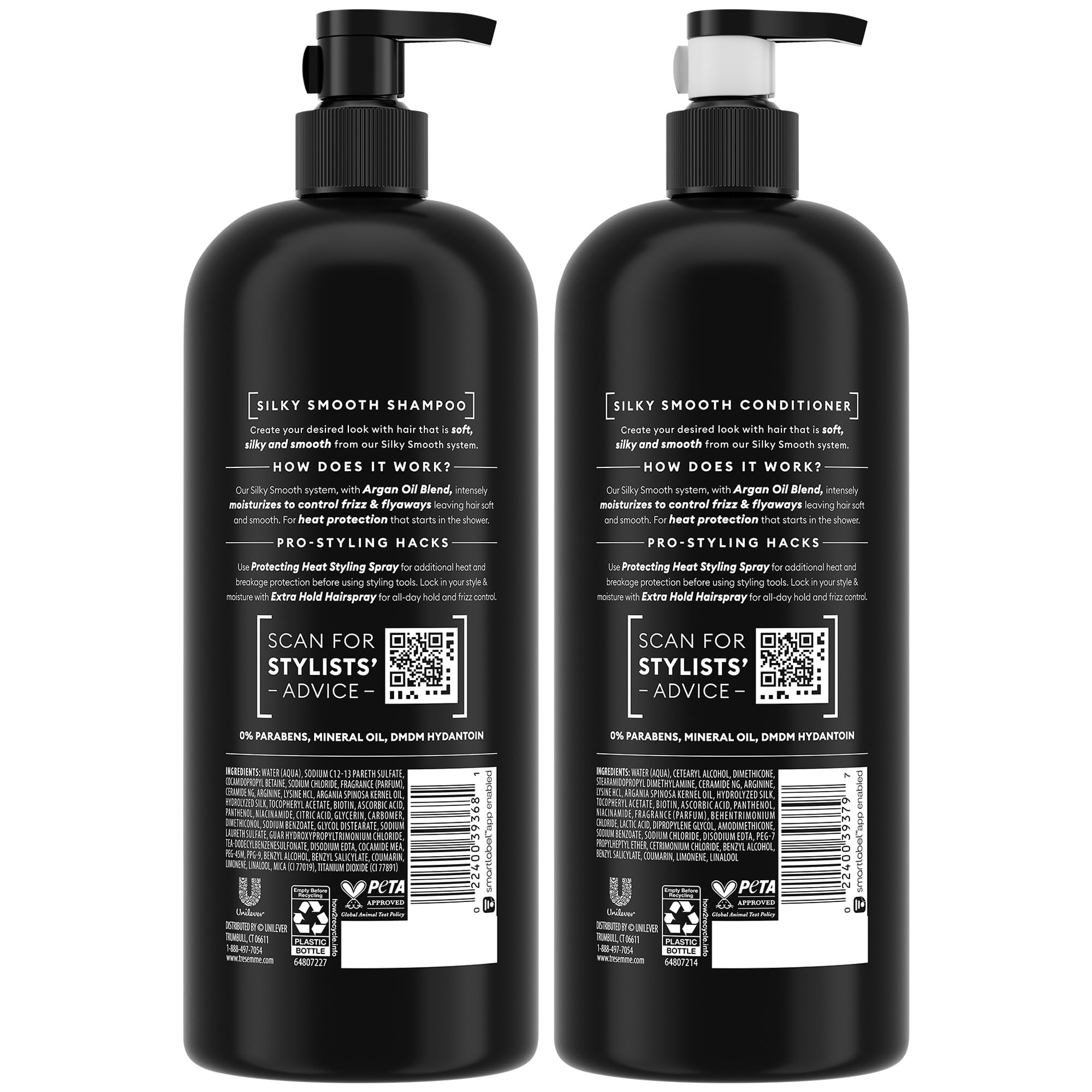 TRESemmé Shampoo & Conditioner Set with Keratin Repair Mask – Silky, Anti-Frizz Hair Care