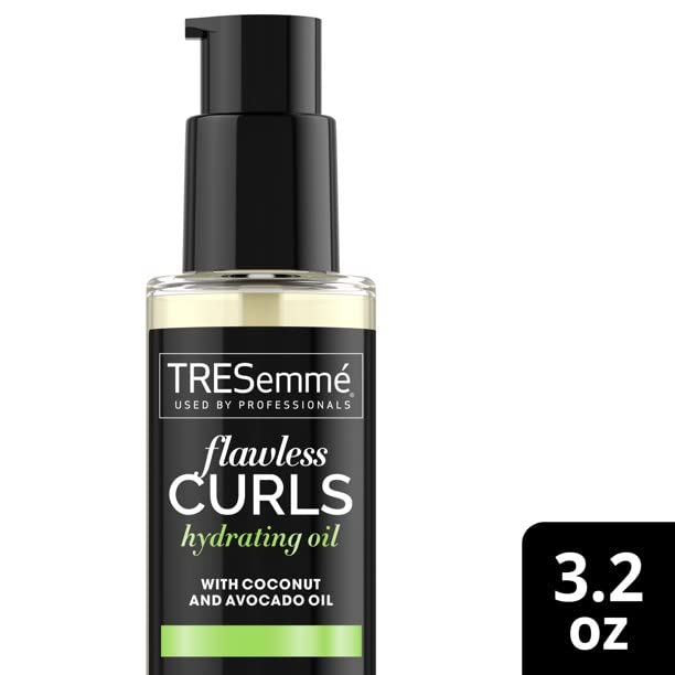 TRESemmé Flawless Curls Hydrating Oil – Lightweight Curl Definition & Frizz Control (3.2 fl oz)