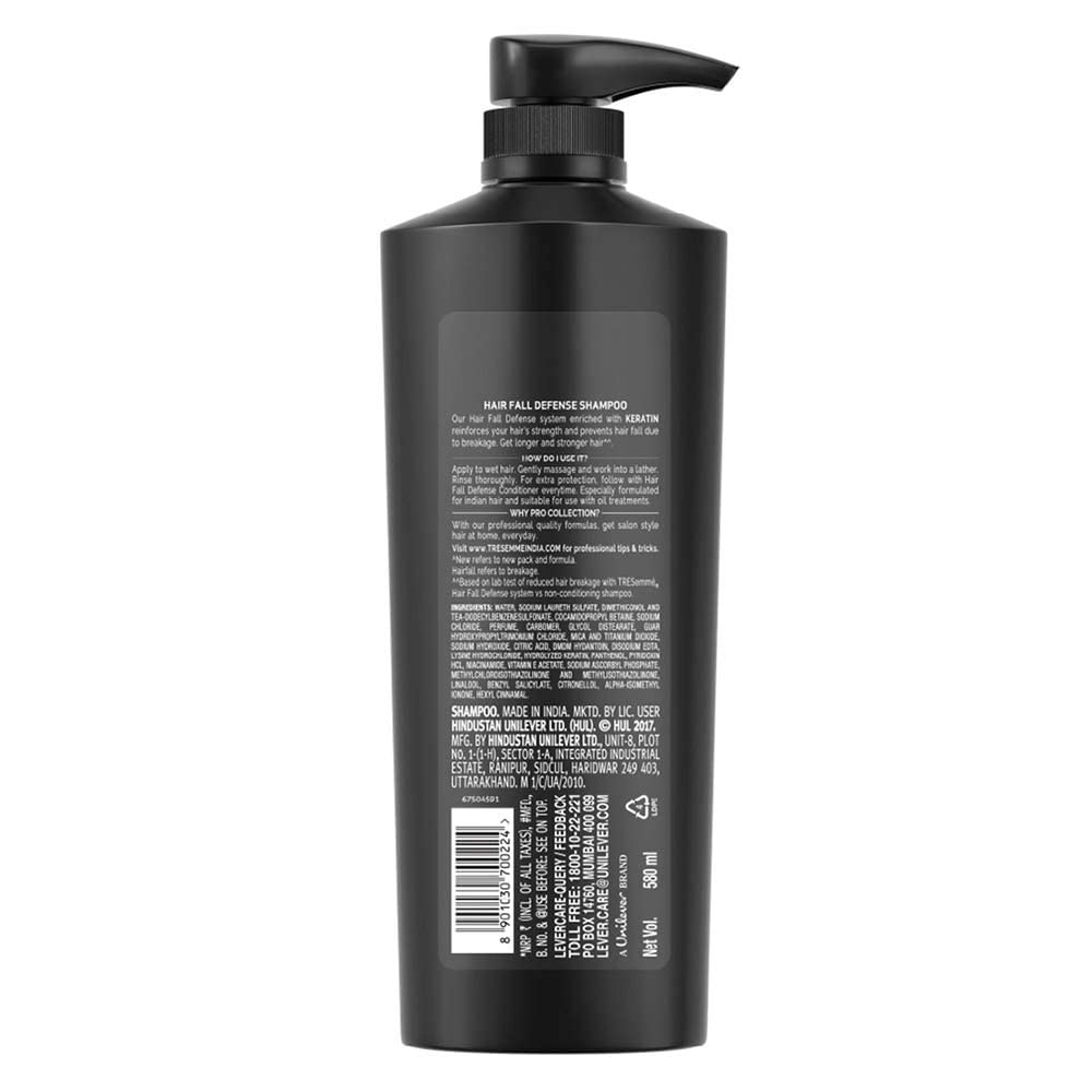 TRESemmé Hair Fall Defense Shampoo (580 ml) – Strengthen, Thicken & Reduce Breakage