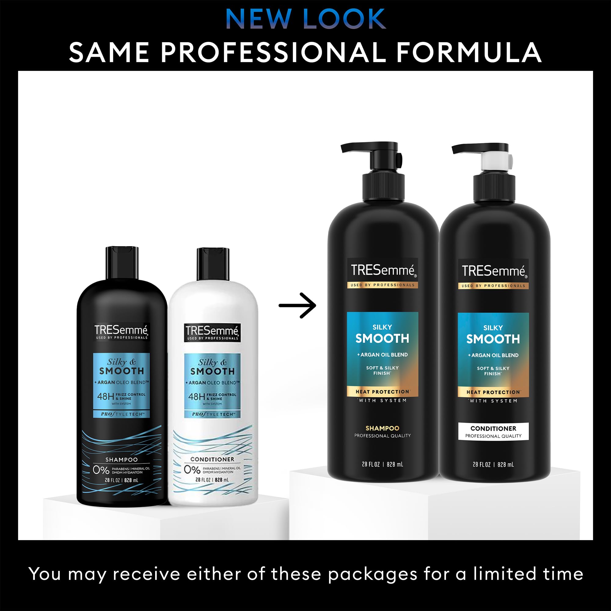 TRESemmé Shampoo & Conditioner Set with Keratin Repair Mask – Silky, Anti-Frizz Hair Care