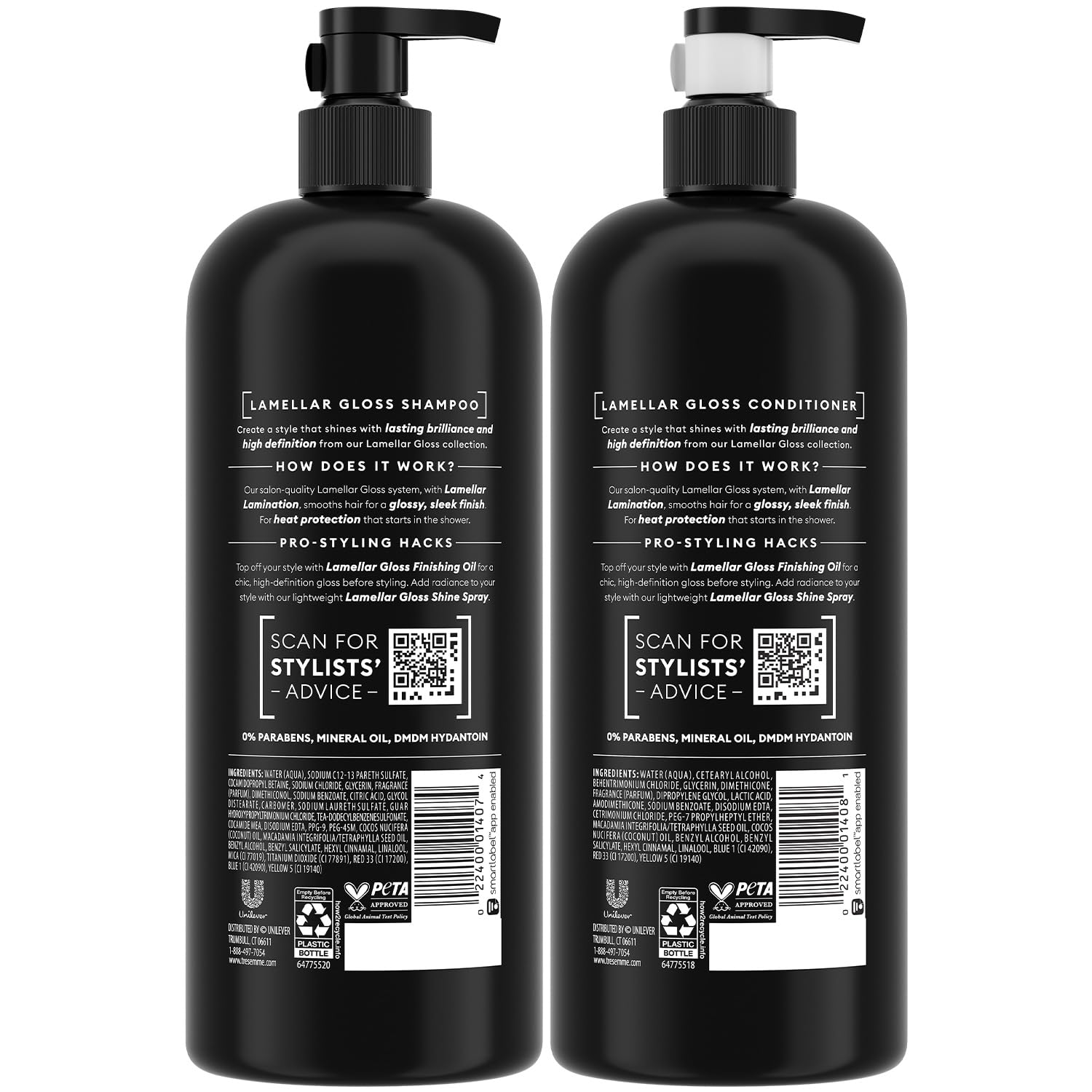 TRESemmé Lamellar Gloss Shampoo & Conditioner – 28 oz Each