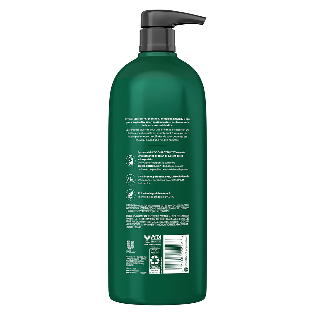 TRESemmé Pro Infusion Fluid Smooth Conditioner – Silicone-Free, Coconut Drops, Plant Protein & Niacinamide, 33.8oz