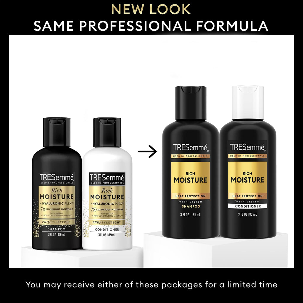 TRESemmé Travel Shampoo & Conditioner Set — Rich Moisture, 24-Pack (12 Sets), 3 oz Each