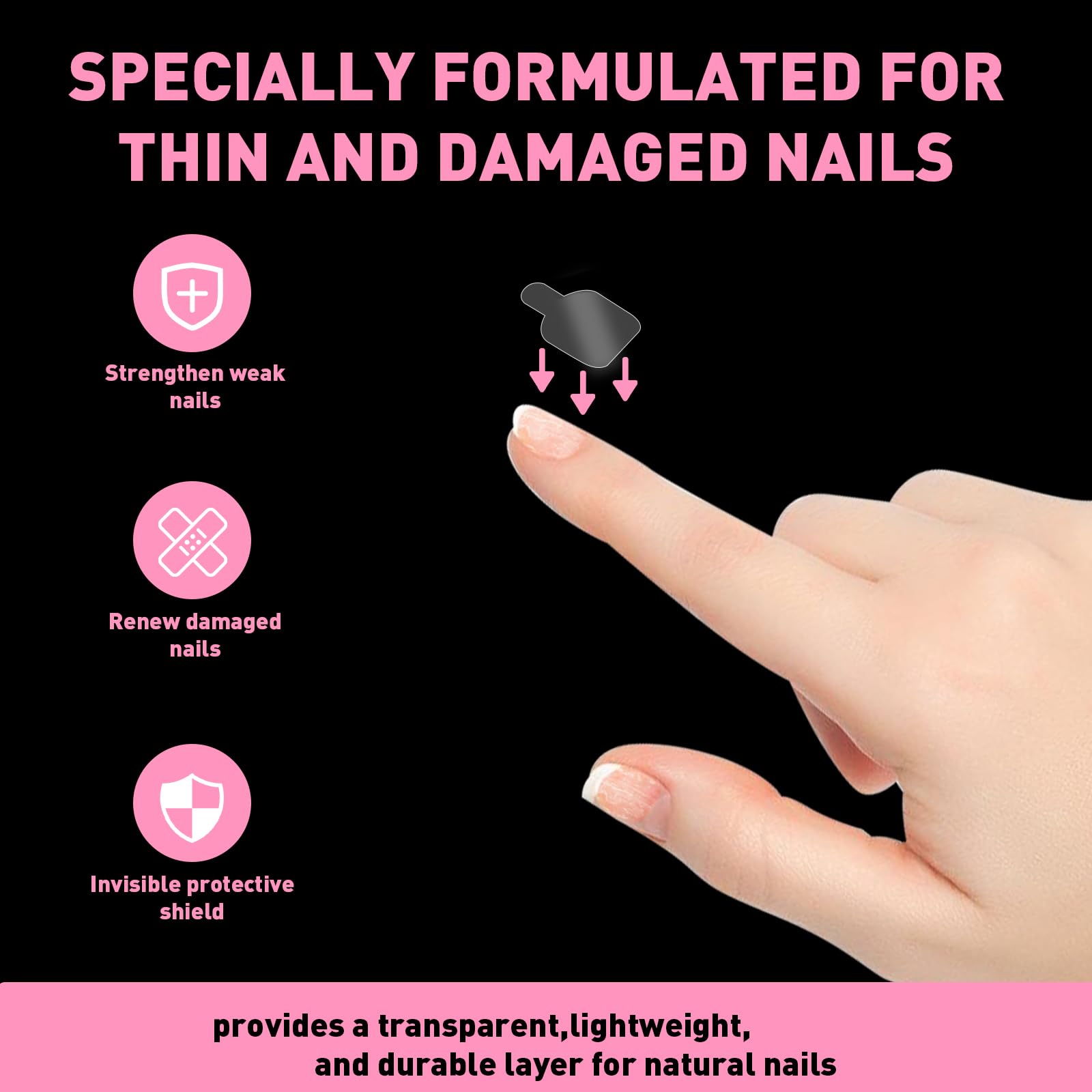 TRESSON Nail Repair Patches – 580 Pre-cut Patches for Damaged Nails