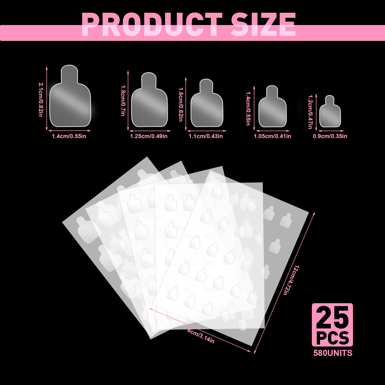 TRESSON Nail Repair Patches – 580 Pre-cut Patches for Damaged Nails