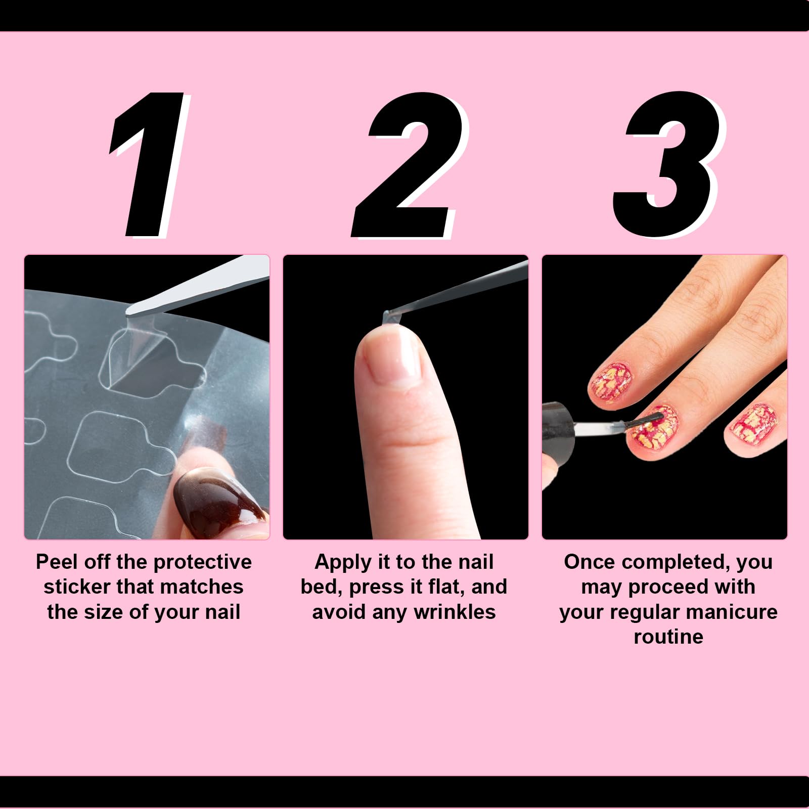 TRESSON Nail Repair Patches – 580 Pre-cut Patches for Damaged Nails