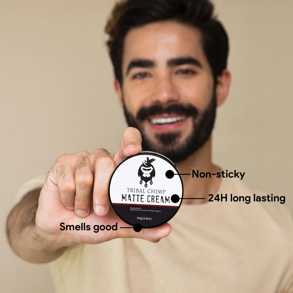 Tribal Chimp Matte Hair Styling Paste – Medium to Strong Hold, Matte Finish, 80g