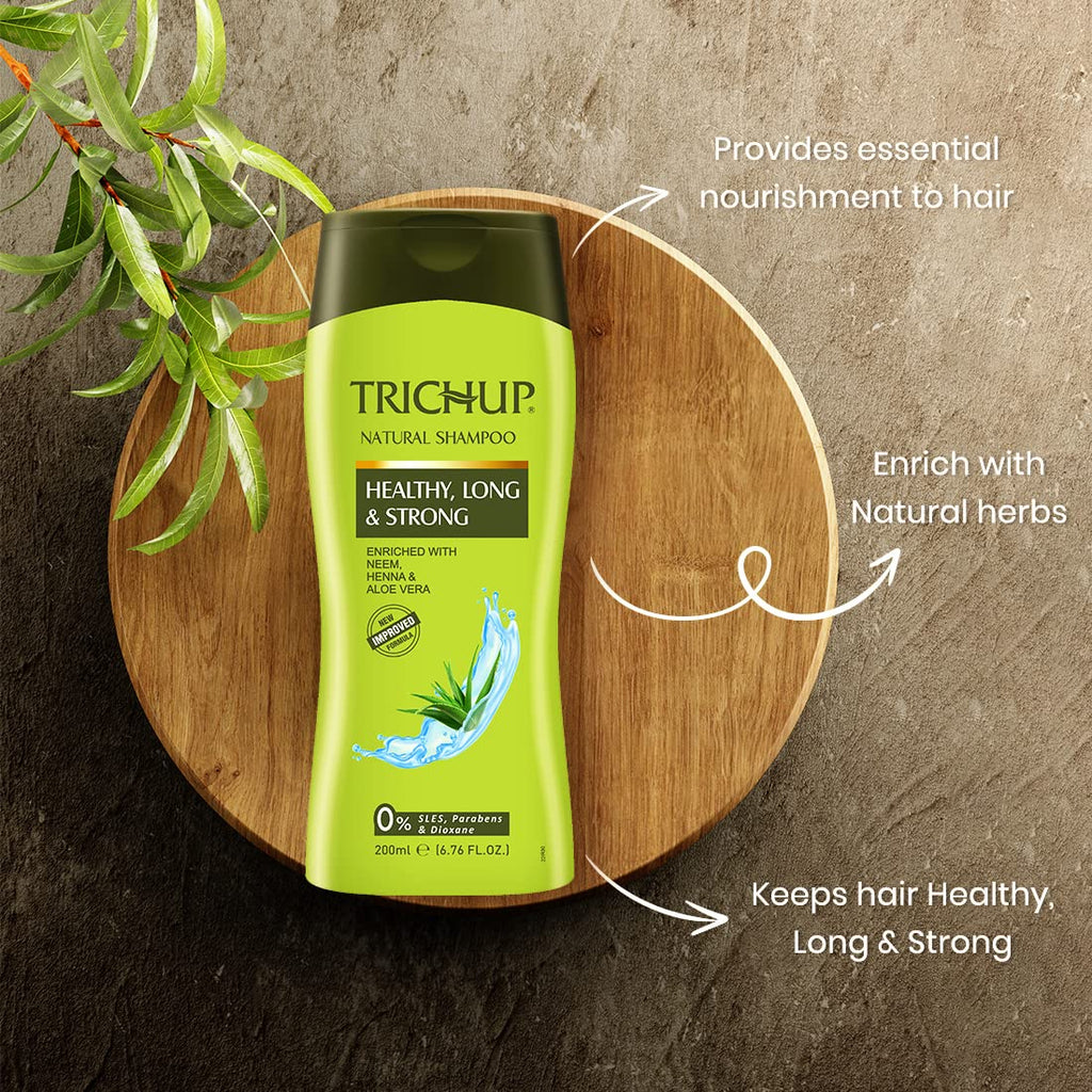 TRICHUP Healthy, Long & Strong Shampoo & Conditioner Set – Aloe Vera, Neem & Henna (Sulfate & Paraben-Free) – 13.52 fl oz (Pack of 2)